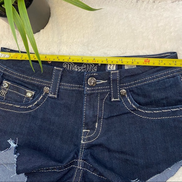 Miss Me Skinny cutoff Jean shorts 27 - Picture 11 of 13
